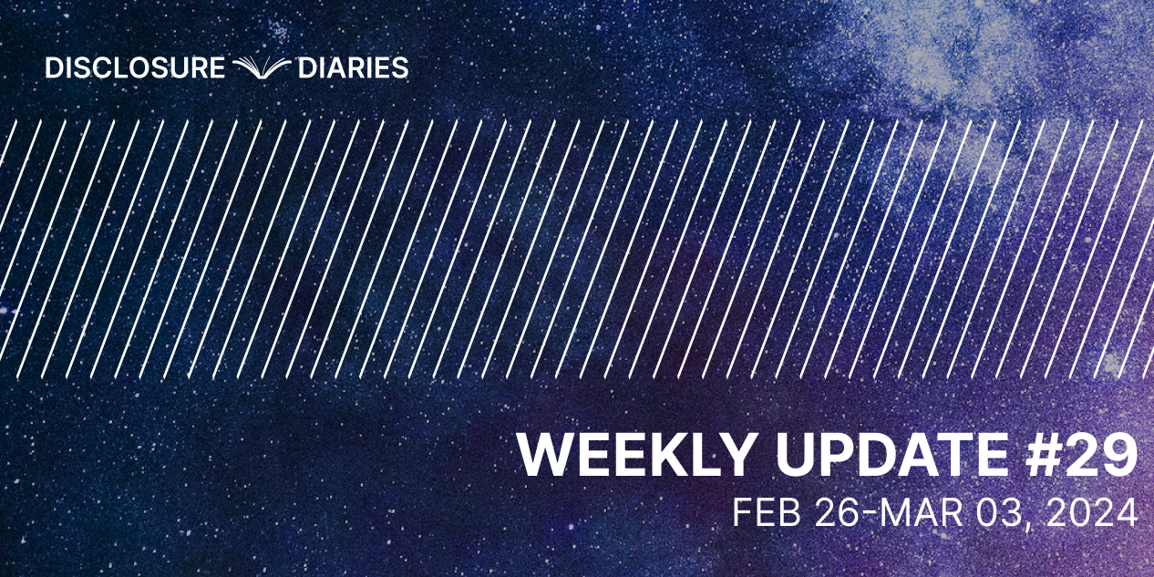 Disclosure Diaries Update #29