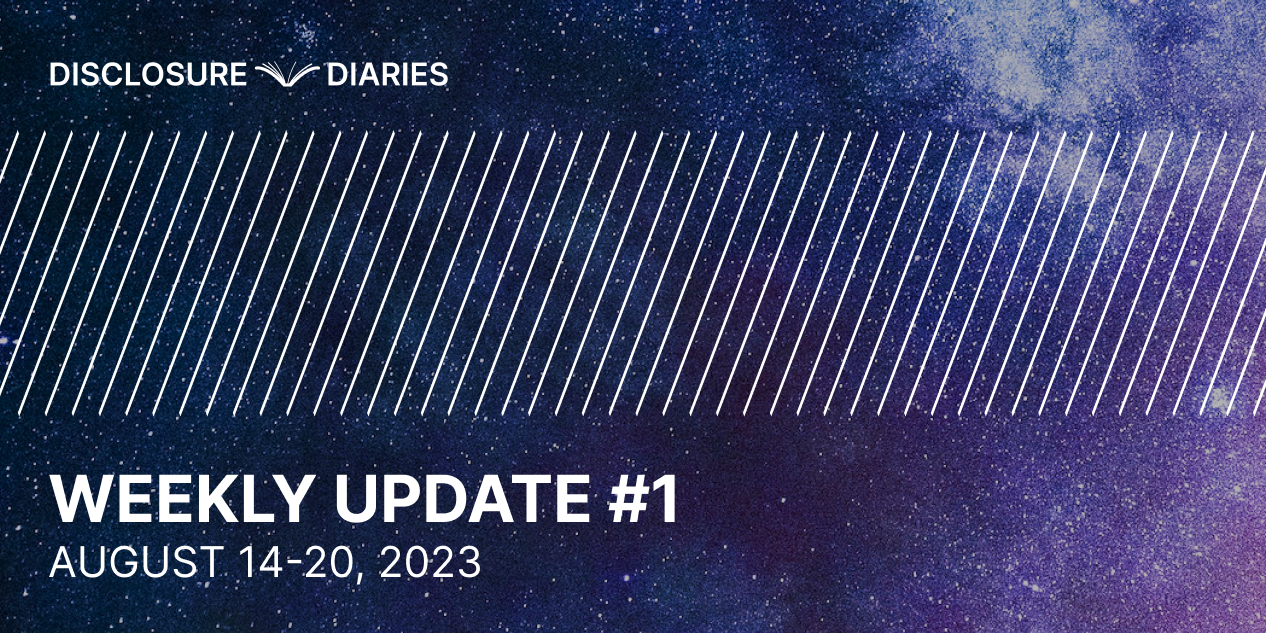 Disclosure Diaries Update #1